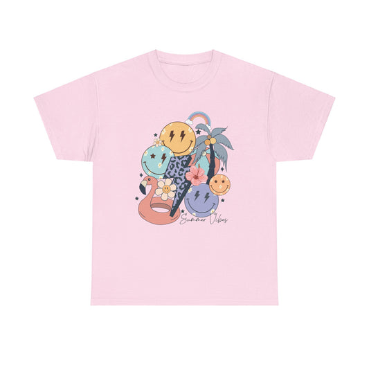 Summer Vibes - Cute Smile Emoji T-shirt